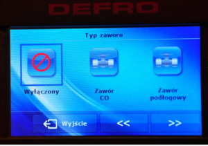 Defro sterowanie zaworem wbudowanym mieszającym, jaka temperatura