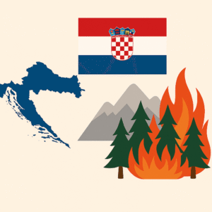 Gdzie jest pożar Chorwacja 2025 Bułgaria
