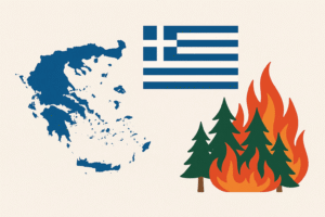 Gdzie jest pożar w Grecji 2025