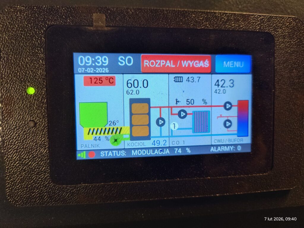 Regulacja kotła na ekogroszek Mikołów SV-300