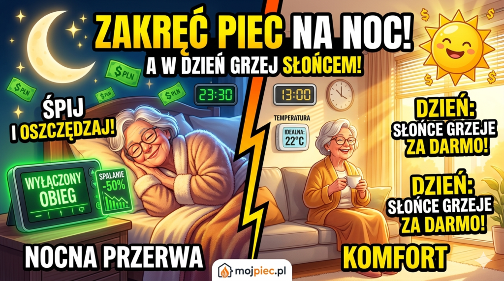 Nie kręć termostatem, wyłącz piec! Dlaczego nocna przerwa w obiegu grzewczym to czysty zysk?